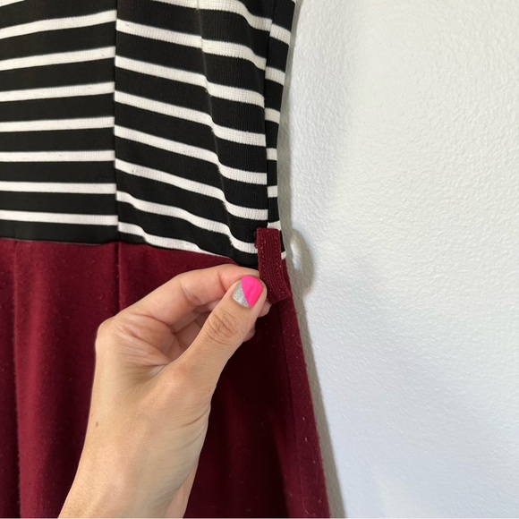 modcloth fit and flare striped color block dress size small summer mini dress - Picture 5 of 5